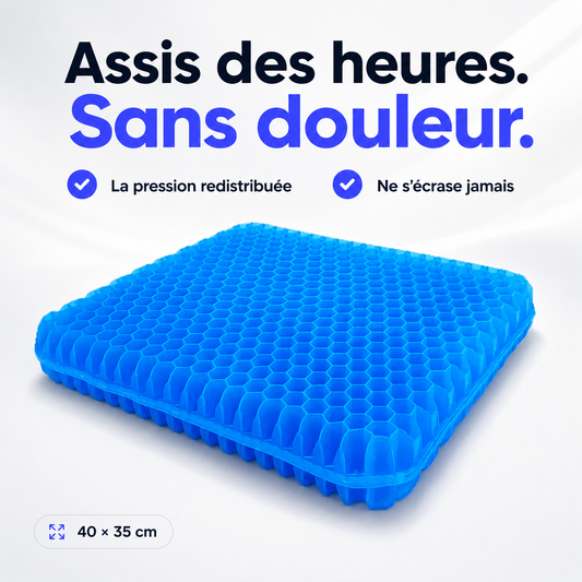 Coussin d'Assise en Gel Alvéolé HexaFlow™